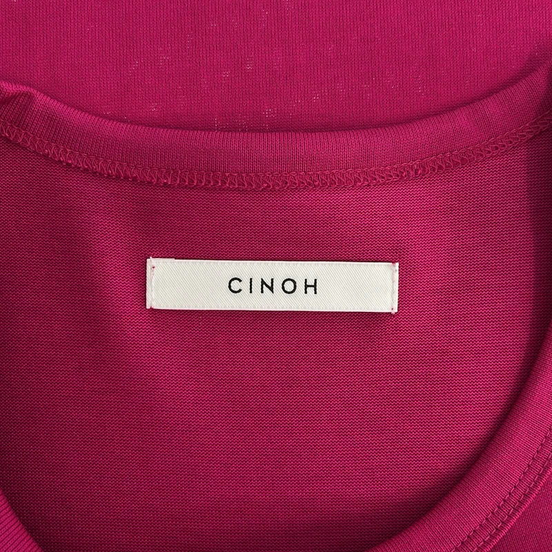 CINOH / チノ | コットン スリット クルーネック カットソーワンピース | 36 | レディース