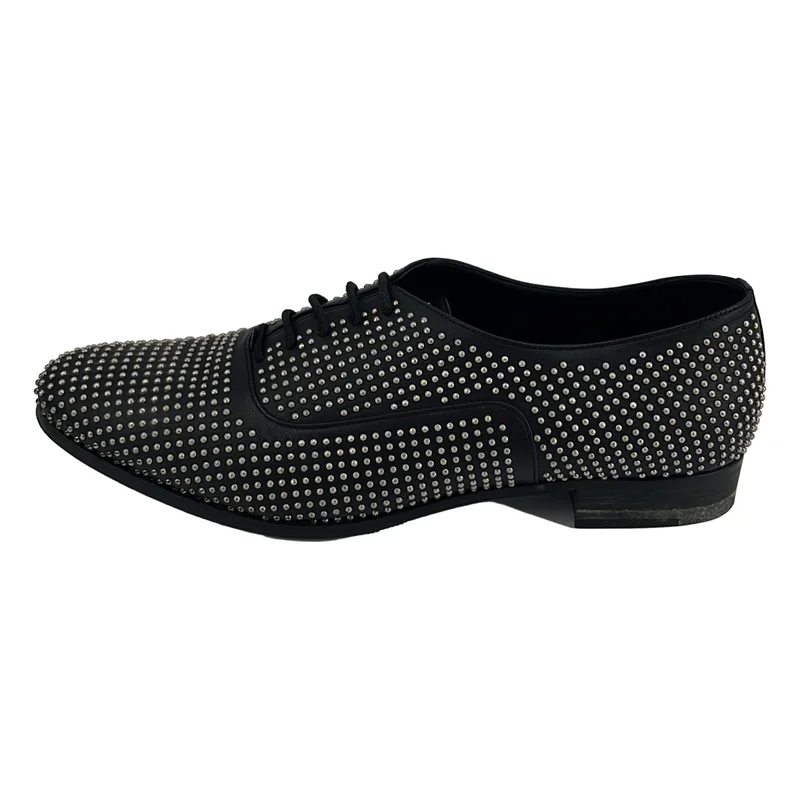 SAINT LAURENT PARIS / サンローランパリ | レザー スタッズ ポインテッドトゥ ドレスシューズ | 37 | レディース