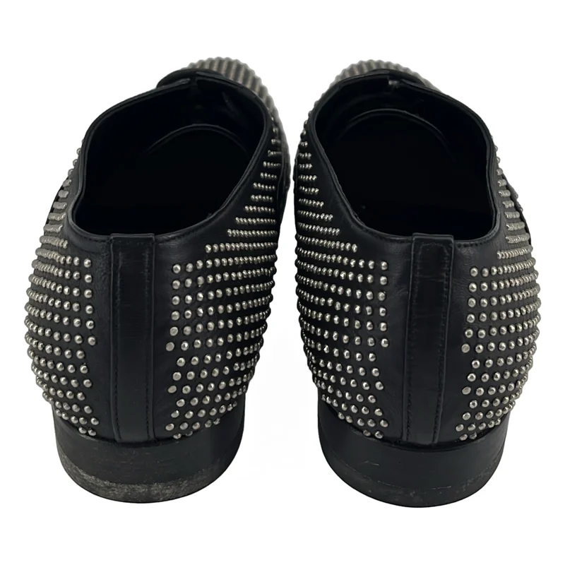 SAINT LAURENT PARIS / サンローランパリ | レザー スタッズ ポインテッドトゥ ドレスシューズ | 37 | レディース