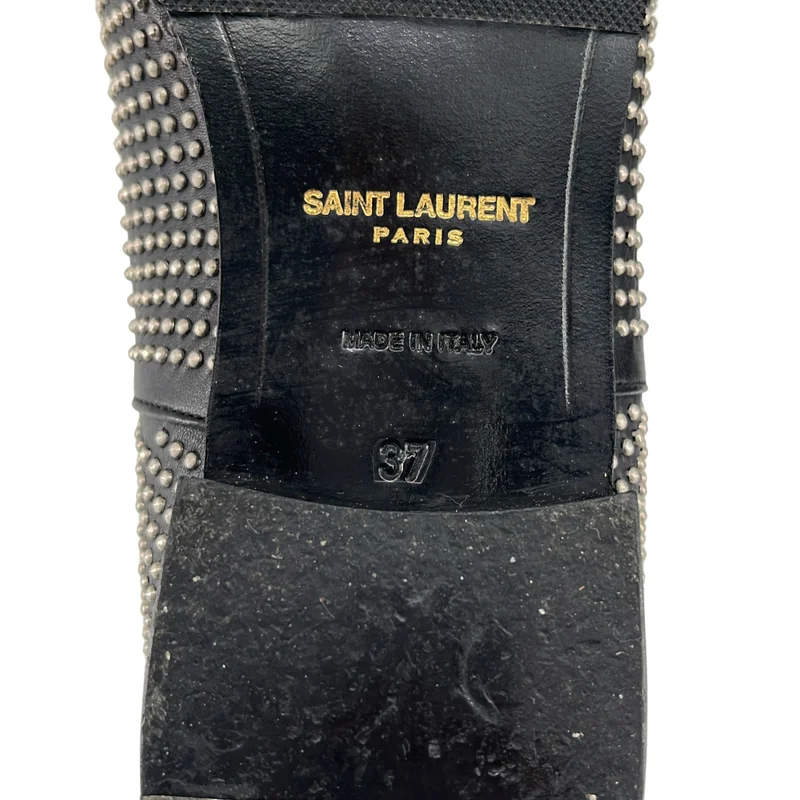 SAINT LAURENT PARIS / サンローランパリ | レザー スタッズ ポインテッドトゥ ドレスシューズ | 37 | レディース
