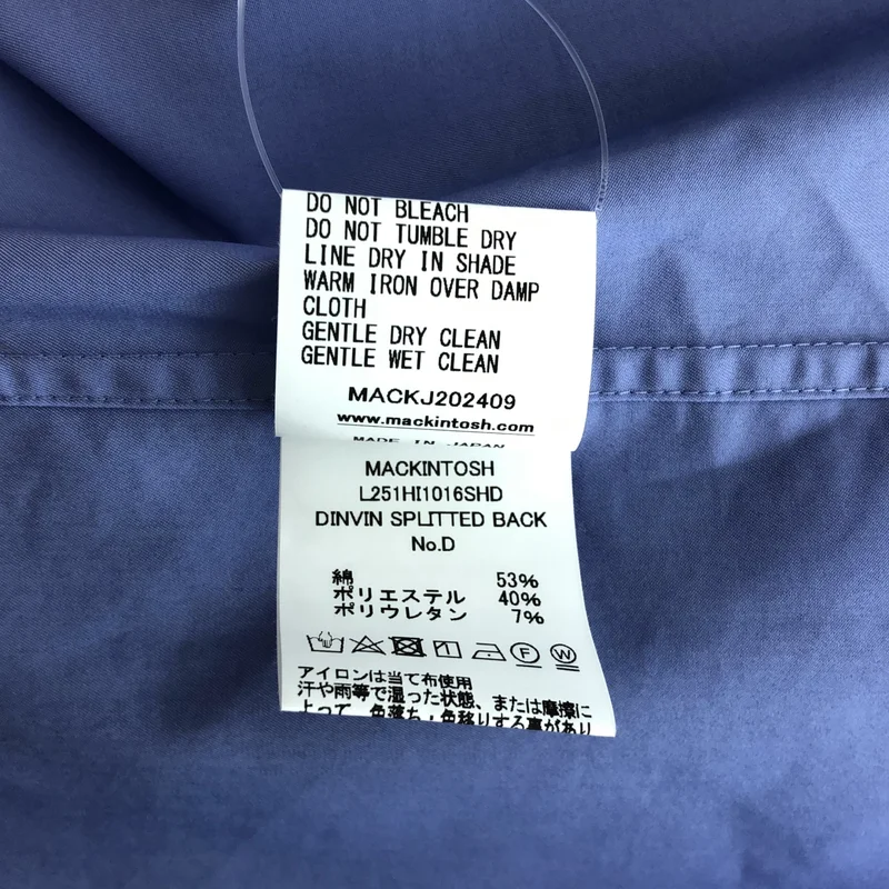 MACKINTOSH / マッキントッシュ | DINVIN バックスリット シャツ | 6 | レディース