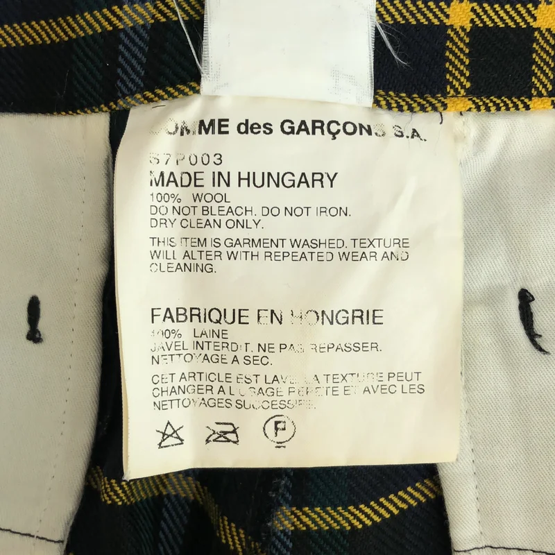 COMME des GARCONS COMME des GARCONS / コムコム | ウール チェック パンツ S7P003 | M | レディース