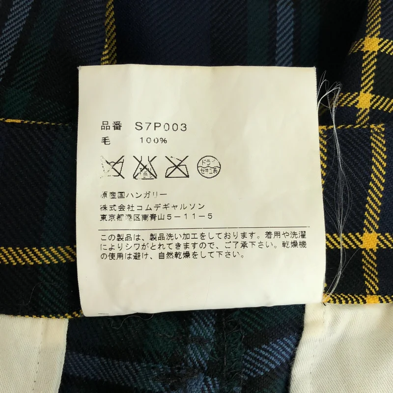 COMME des GARCONS COMME des GARCONS / コムコム | ウール チェック パンツ S7P003 | M | レディース