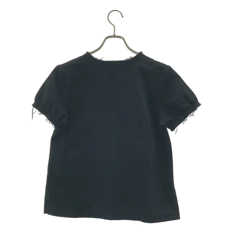 tricot COMME des GARCONS / トリココムデギャルソン | 2003SS | 断ち切り キーネック サイドスリット ブラウス カットソー | S | レディース