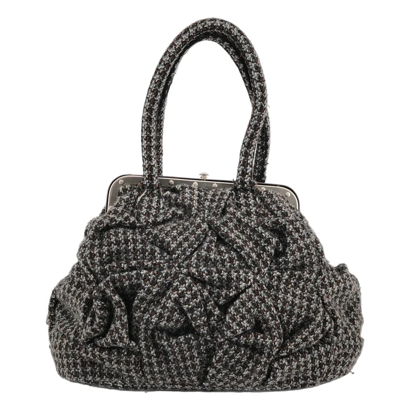 JUNYA WATANABE COMME des GARCONS / ジュンヤワタナベ | ウール チェック がま口 ハンドバッグ |