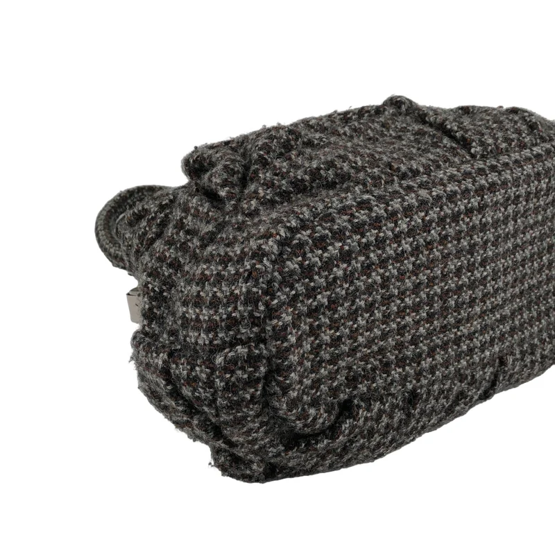 JUNYA WATANABE COMME des GARCONS / ジュンヤワタナベ | ウール チェック がま口 ハンドバッグ |