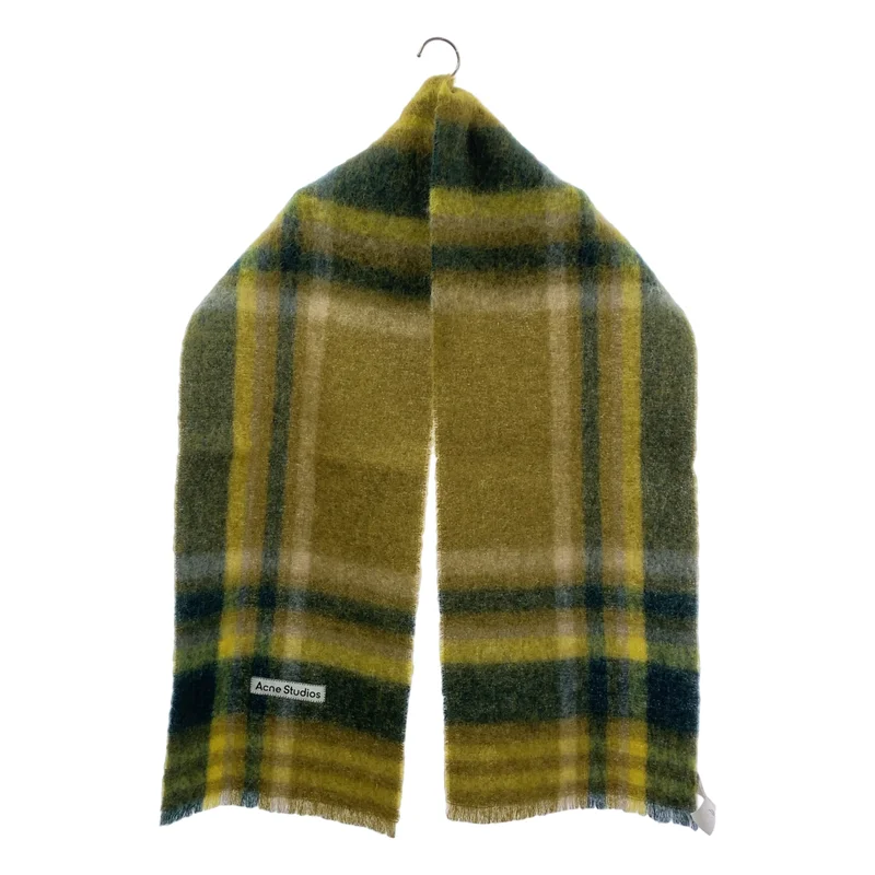 Acne Studios / アクネストゥディオズ | ウール モヘヤ ロゴ ストール マフラー |