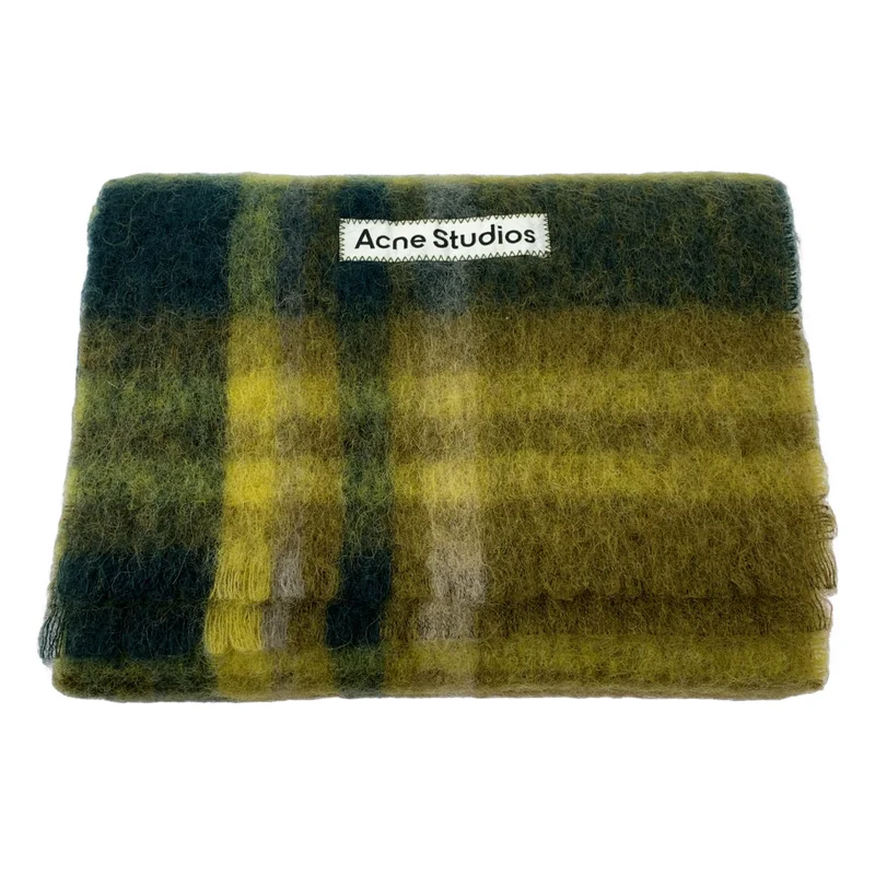 Acne Studios / アクネストゥディオズ | ウール モヘヤ ロゴ ストール マフラー |