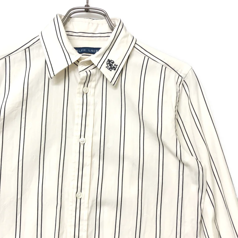 RALPH LAUREN / ラルフローレン | ストライプ ジャガード シャツ ブラウス | 7 | レディース