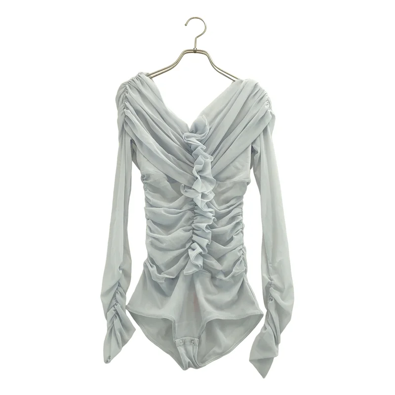 FETICO / フェティコ | 2025AW | TULLE FRILLED BODYSUIT メッシュ トップス | 2 | レディース