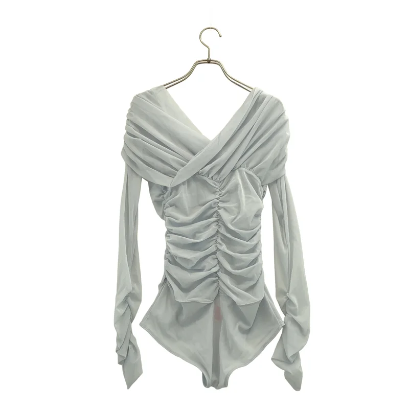 FETICO / フェティコ | 2025AW | TULLE FRILLED BODYSUIT メッシュ トップス | 2 | レディース