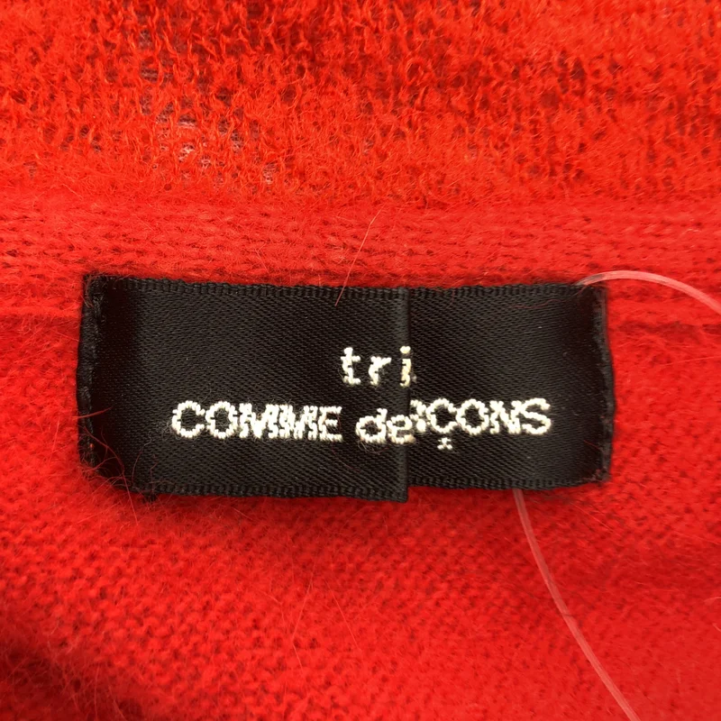 tricot COMME des GARCONS / トリココムデギャルソン | 2002AW | ウール 変形 フリル装飾 丸襟 ニット シングルジャケット |