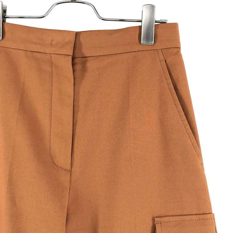 Max Mara / マックスマーラ | コットンストレッチ バックロゴ ワイドカーゴスラックス | 40 | レディース