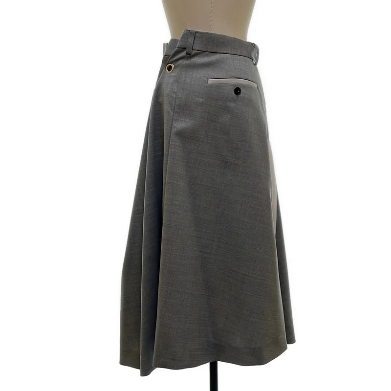 sacai / サカイ | asymmetric skirt / アシンメトリー スカート / 総裏地 | 2 | レディース
