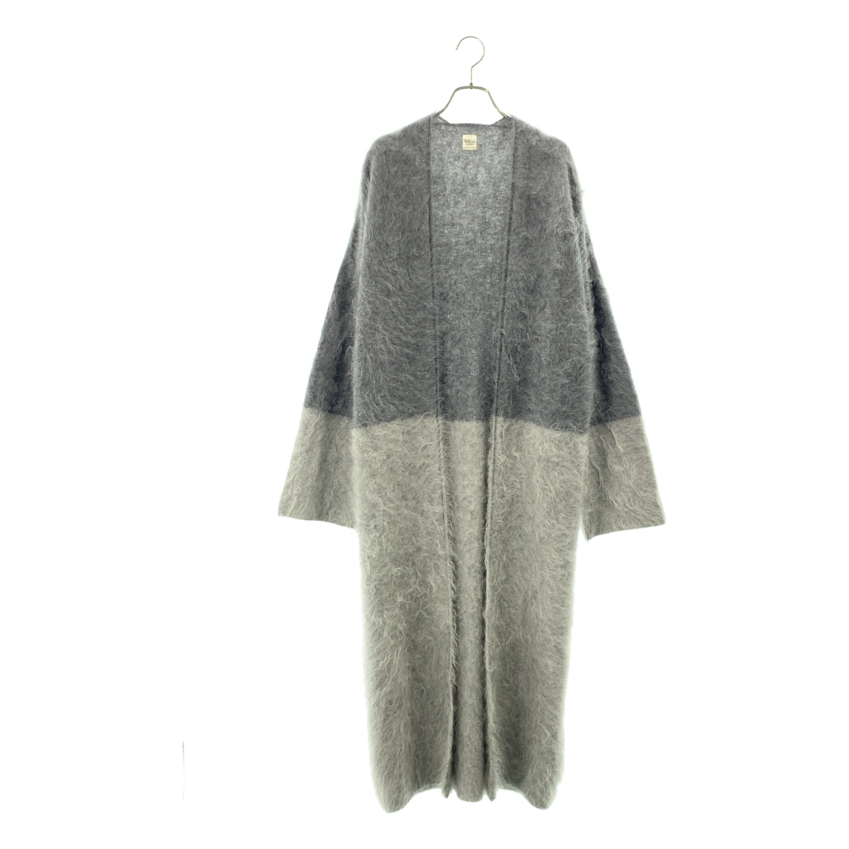 Ron Herman / ロンハーマン | cashmere 100％ / カシミヤ バイカラー ロングニット カーディガン コーディガン | S | グレー/ライトグレー | レディース Ron Herman / ロンハーマン | cashmere 100％ / カシミヤ バイカラー