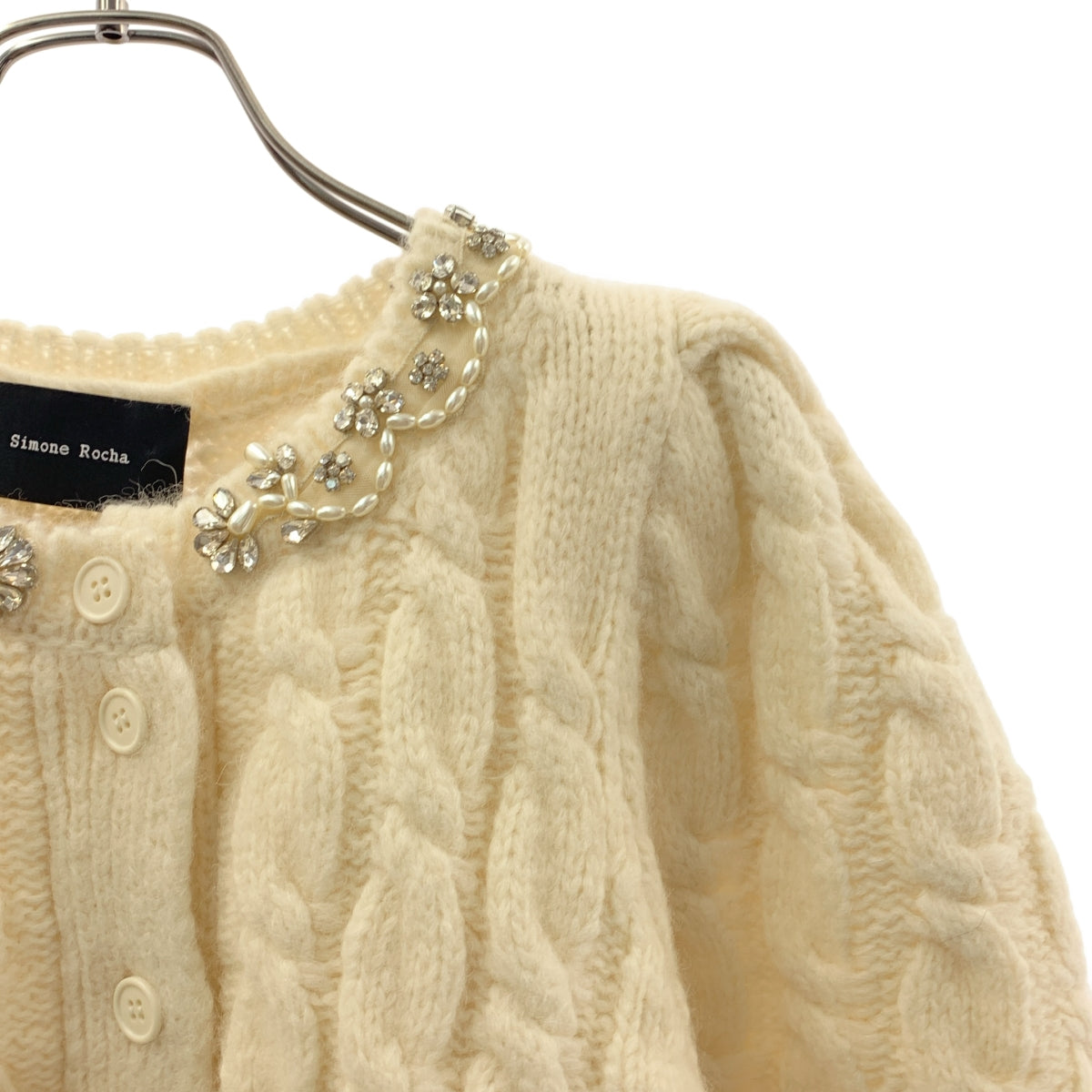 美品】 Simone Rocha / シモーネロシャ | ビジュー 装飾 パフスリーブ