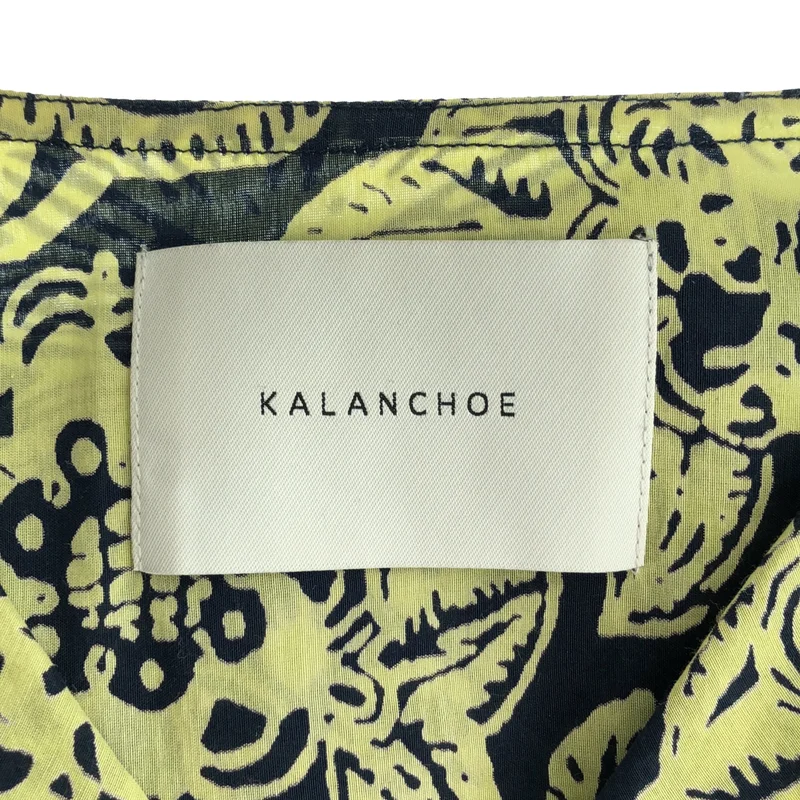 mala KALANCHOE / マーラカランコエ | コットン フラワープリント Vネック 半袖ワンピース |