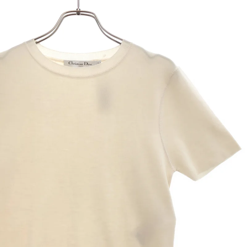Christian Dior / クリスチャンディオール | BEE カシミア シルク 半袖ニット | 36 | レディース