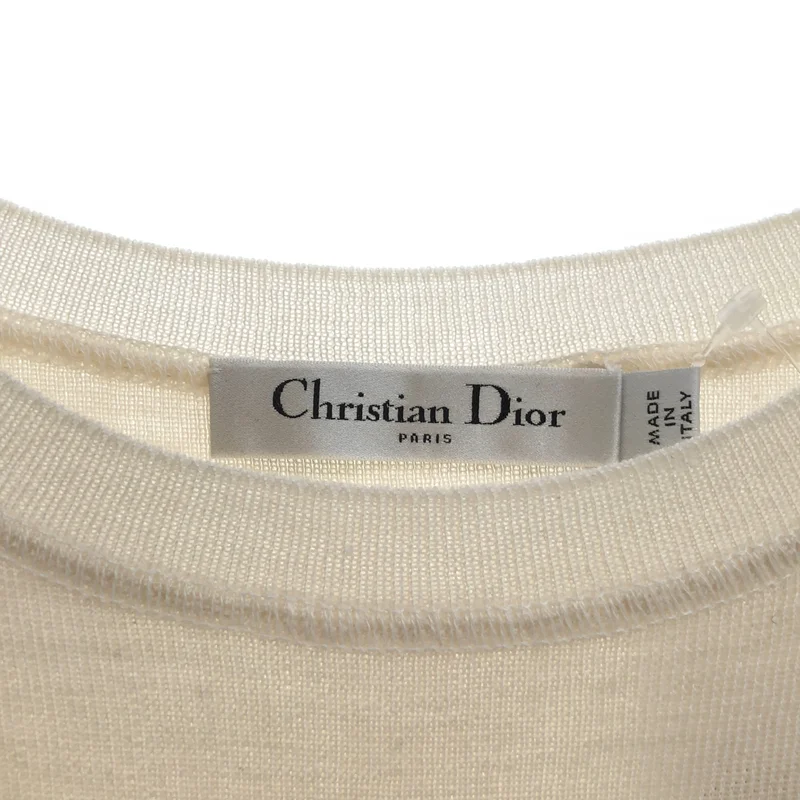 Christian Dior / クリスチャンディオール | BEE カシミア シルク 半袖ニット | 36 | レディース