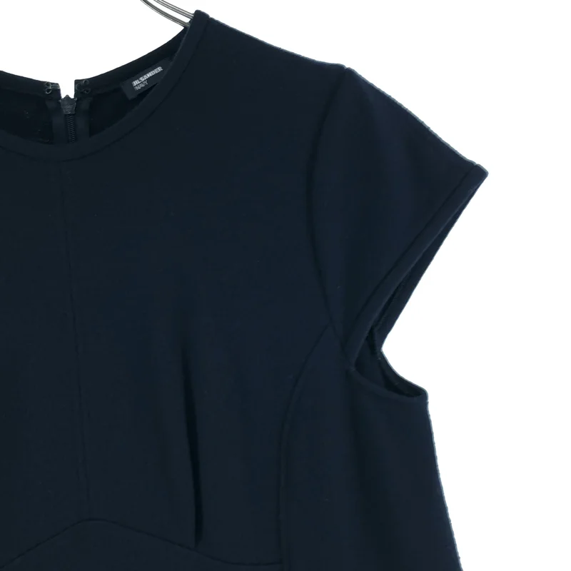 JIL SANDER NAVY / ジルサンダーネイビー | ノースリーブ バックジップ ワンピース | 36 | レディース