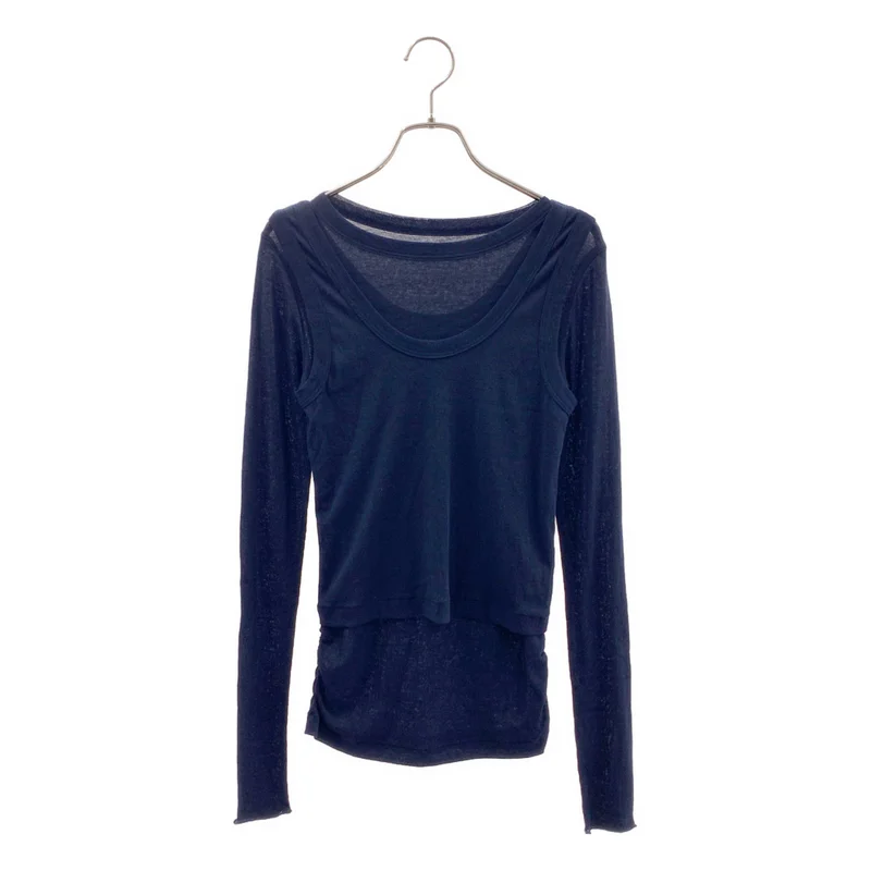 anuke / アンヌーク | 2024AW | Layered Rib Tops / コットン レイヤード リブトップス | F | レディース