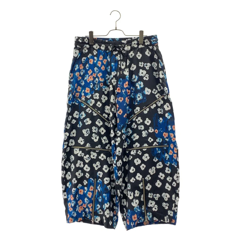 KIDILL / キディル | 2023SS | × maya shibasaki / マヤシバサキ / WIDE ZIP PANTS / フラワープリント ワイドジップパンツ | 42 | レディース