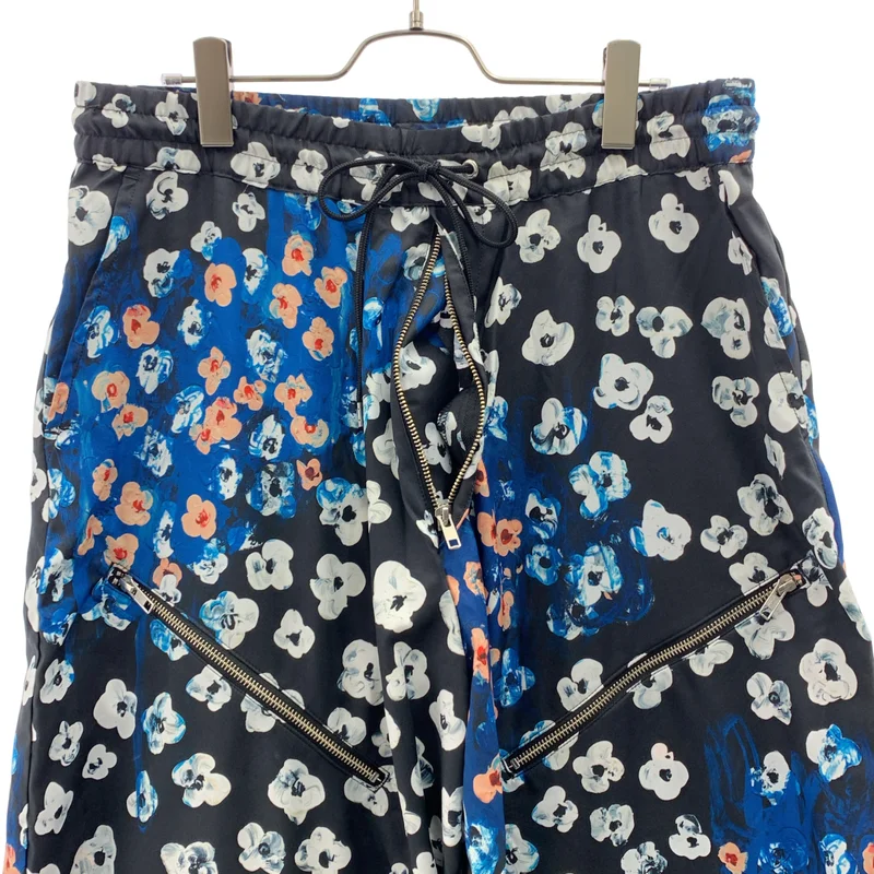 KIDILL / キディル | 2023SS | × maya shibasaki / マヤシバサキ / WIDE ZIP PANTS / フラワープリント ワイドジップパンツ | 42 | レディース