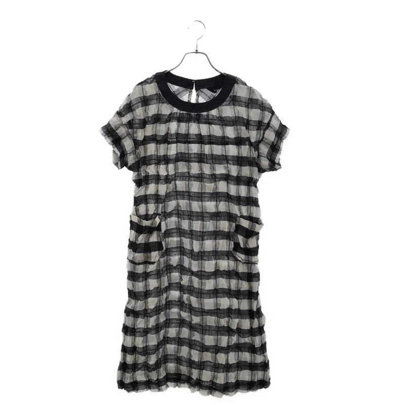 tricot COMME des GARCONS / トリココムデギャルソン | 2013SS | コットン シルク チェック 半袖ワンピース | M | レディース