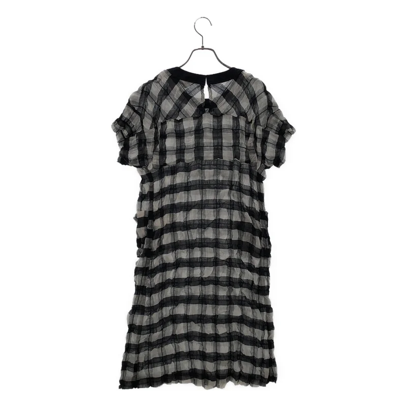 tricot COMME des GARCONS / トリココムデギャルソン | 2013SS | コットン シルク チェック 半袖ワンピース | M | レディース
