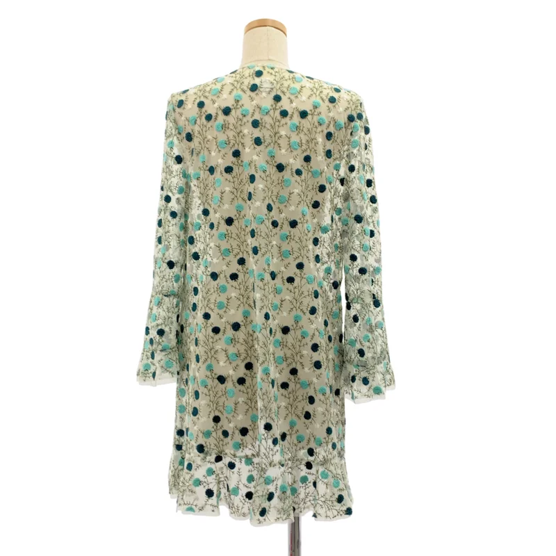 ANNA SUI / アナスイ | エンブロイダリー メッシュ フレア カーディガン | 4 | レディース