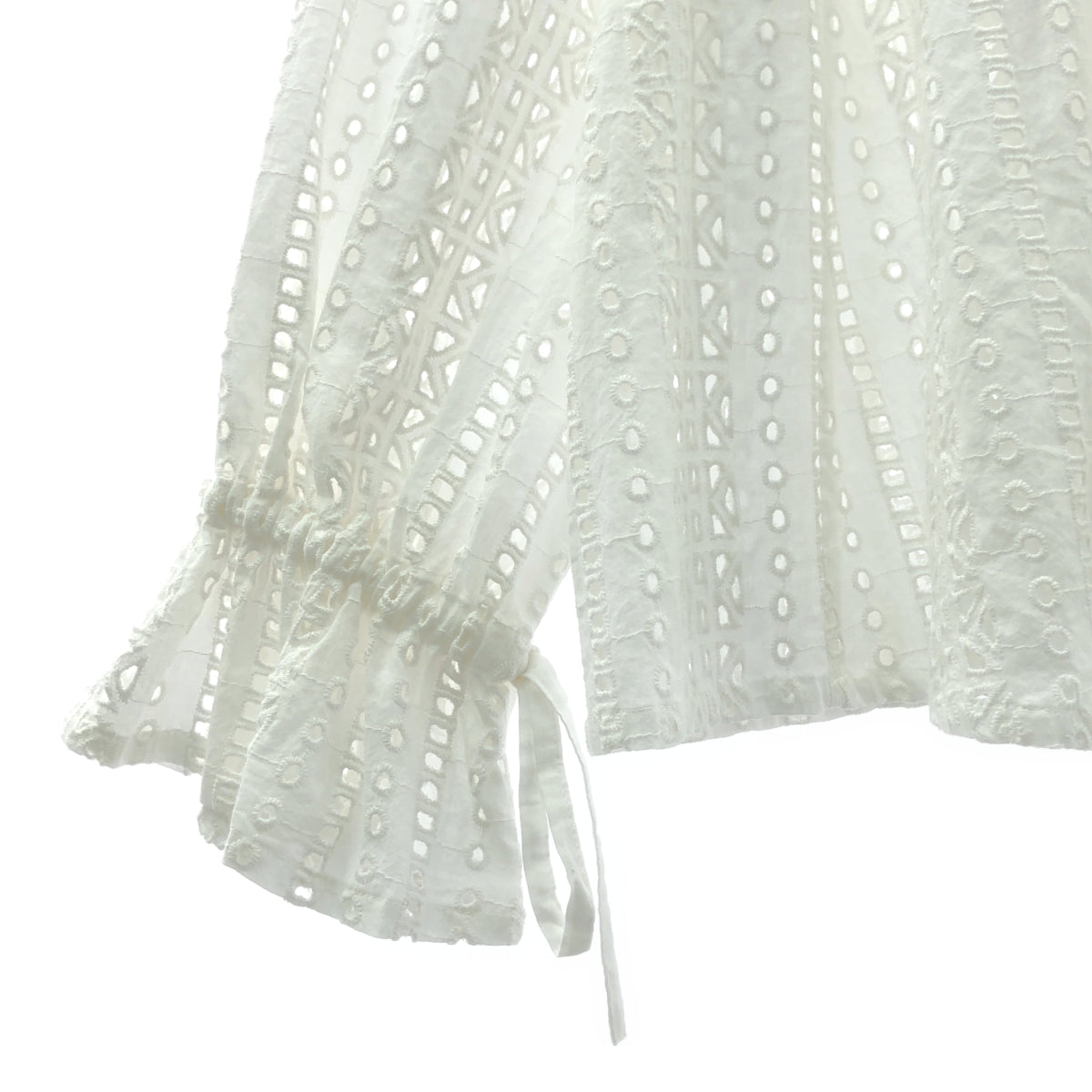 【美品】  RHC Ron Herman / アールエイチシーロンハーマン | 2024SS | Cut Work Blouse カットワーク コットン ブラウス | XS | ホワイト | レディース 美品】 RHC Ron Herman / アールエイチシーロンハーマン | 2024SS