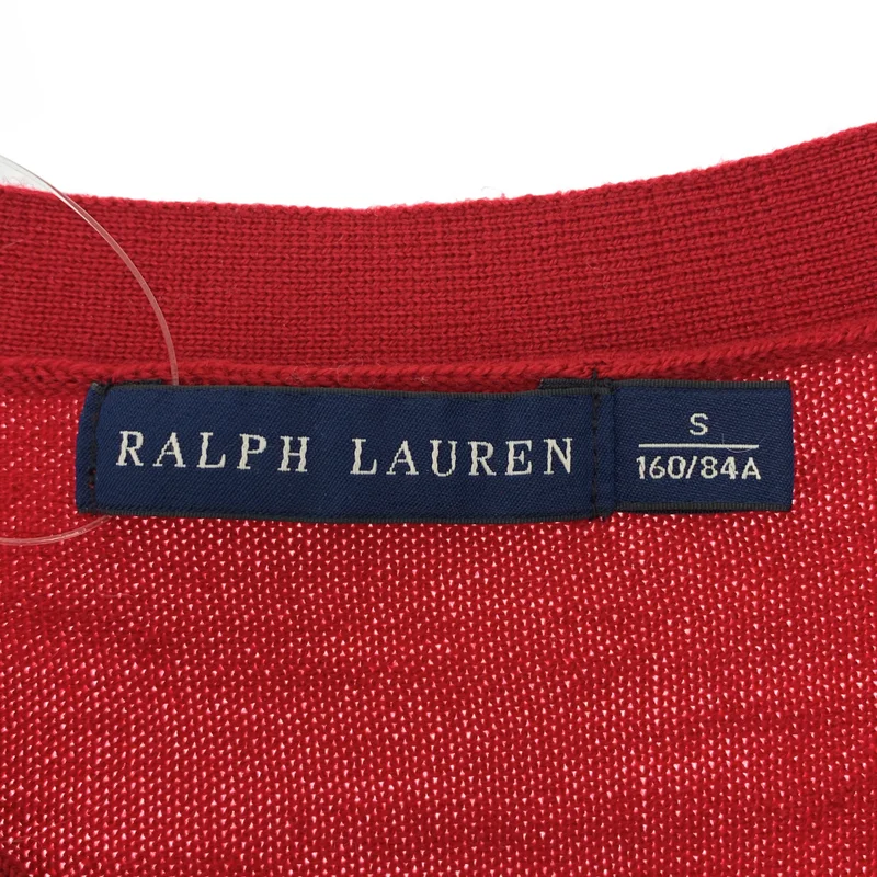 RALPH LAUREN / ラルフローレン | ポニー メリノウール Vネック カーディガン | S | レディース
