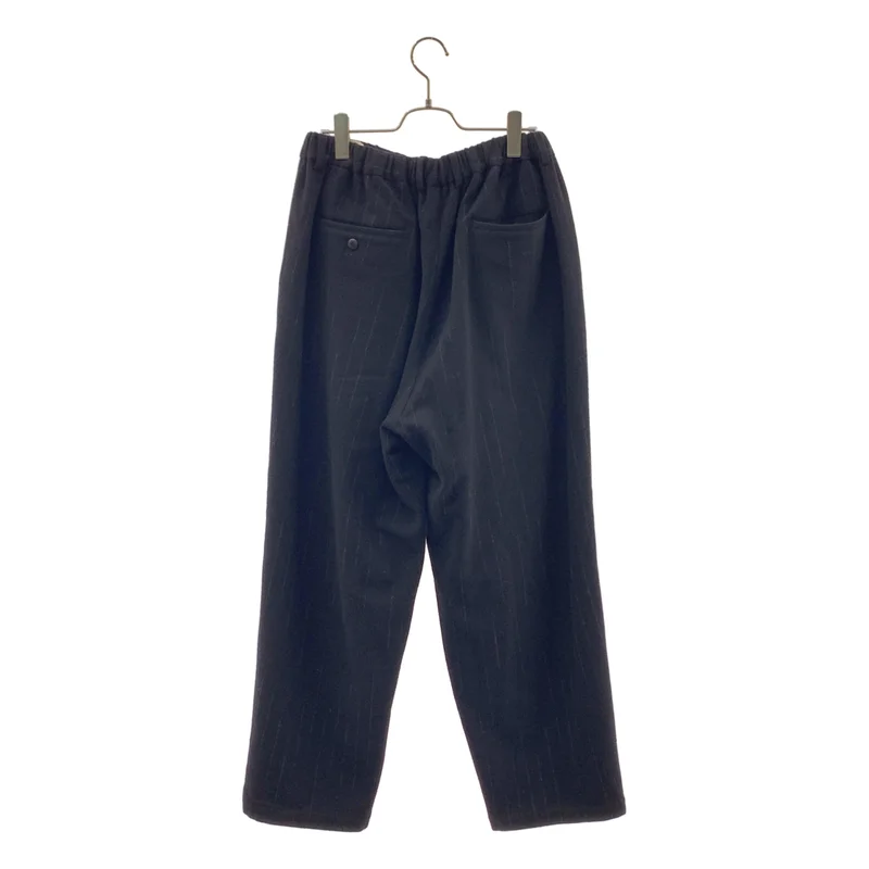 YOKO SAKAMOTO / ヨーコサカモト | 2025AW | Double Pleated Wide Easy Pantsカシミヤ混 ワイドパンツ / STRIPE | M | メンズ