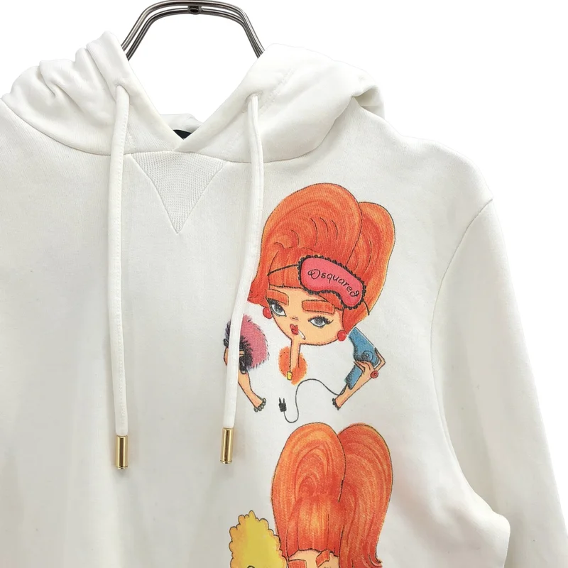 DSQUARED2 / ディースクエアード | キャラクタープリント スウェット フーディ | L | レディース