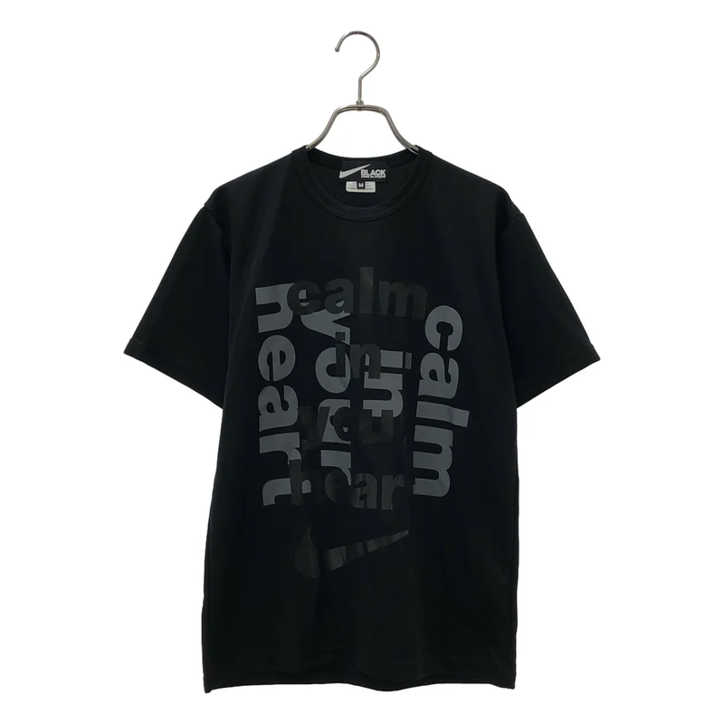 BLACK COMME des GARCONS / ブラックコムデギャルソン | 2022AW | × NIKE / ロゴプリント Tシャツ | M | メンズ