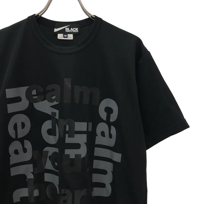 BLACK COMME des GARCONS / ブラックコムデギャルソン | 2022AW | × NIKE / ロゴプリント Tシャツ | M | メンズ