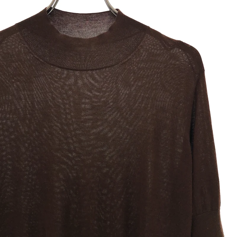 JIL SANDER / ジルサンダー | 2024SS | カシミヤ ウール シルク モックネック 半袖ニット | 36 | レディース