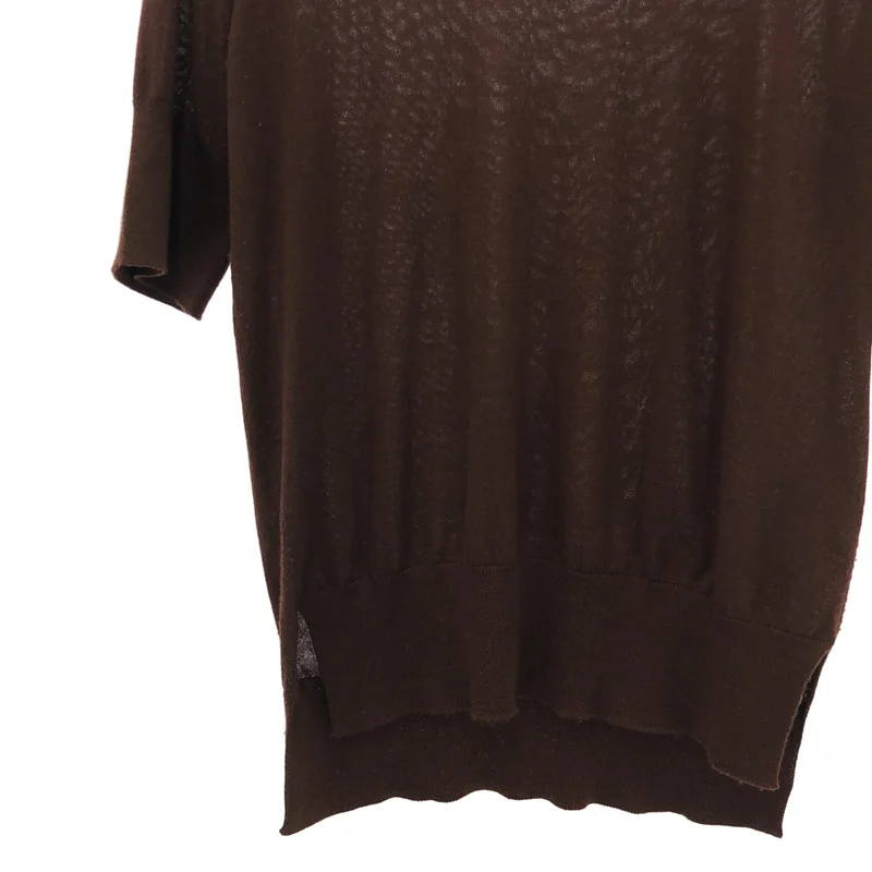 JIL SANDER / ジルサンダー | 2024SS | カシミヤ ウール シルク モックネック 半袖ニット | 36 | レディース