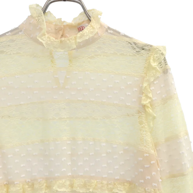 RED VALENTINO / レッドヴァレンティノ | 2012SS | シルク レース切り替え ブラウス | 38 | レディース