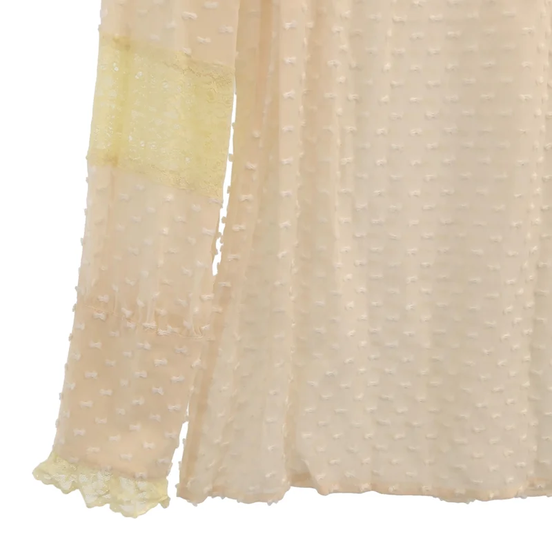 RED VALENTINO / レッドヴァレンティノ | 2012SS | シルク レース切り替え ブラウス | 38 | レディース