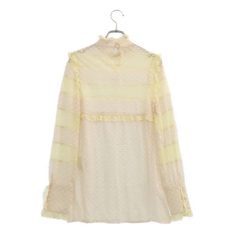 RED VALENTINO / レッドヴァレンティノ | 2012SS | シルク レース切り替え ブラウス | 38 | レディース