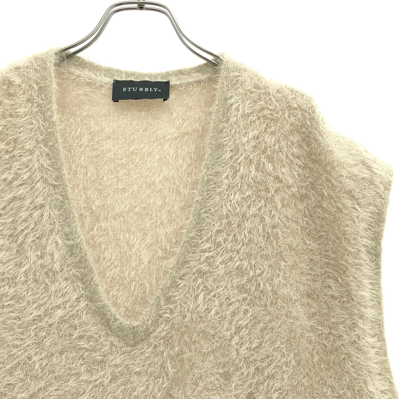 STUMBLY / スタンブリー | Fur Touch Knit Vest / ファータッチ ニットベスト | F | レディース