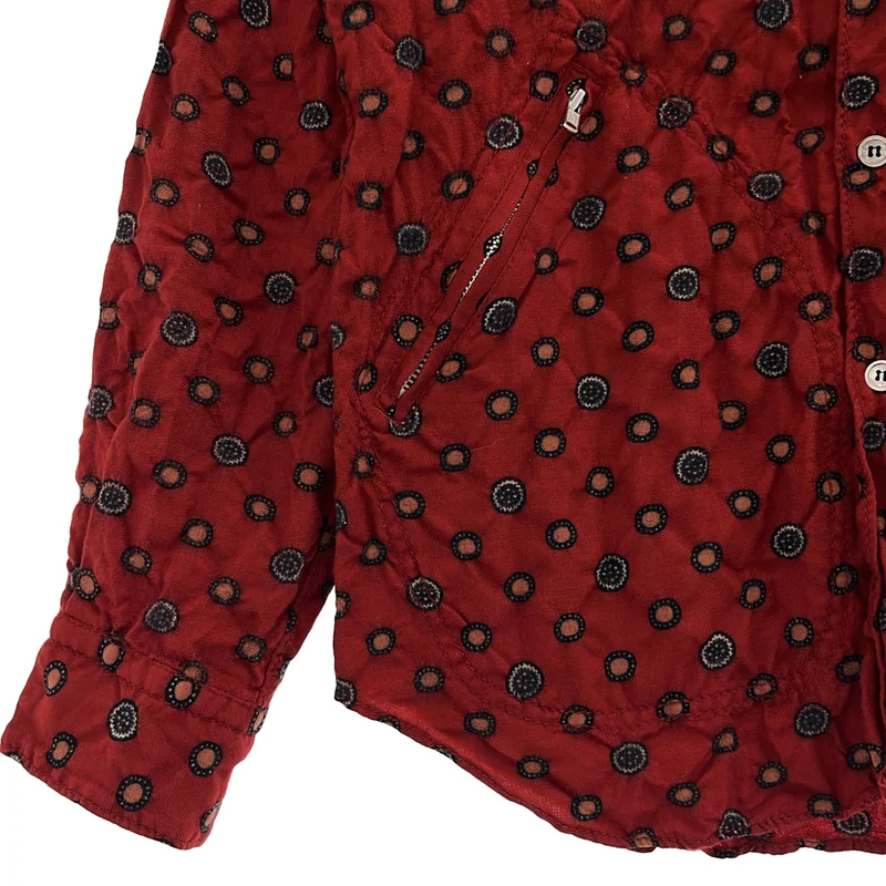COMME des GARCONS HOMME / コムデギャルソンオム | 2005AW | ウール 総柄 製品洗い マルチジップシャツ | L | メンズ