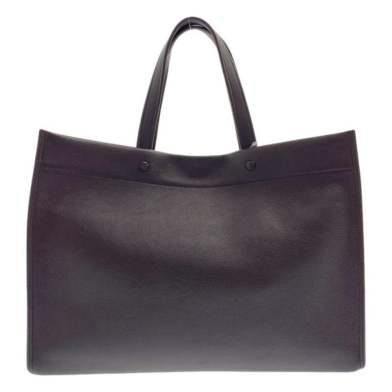 ANYA HINDMARCH / アニヤハインドマーチ | Mortimer Tote in Grape Shiny Calf モティマー レザー トートバッグ |