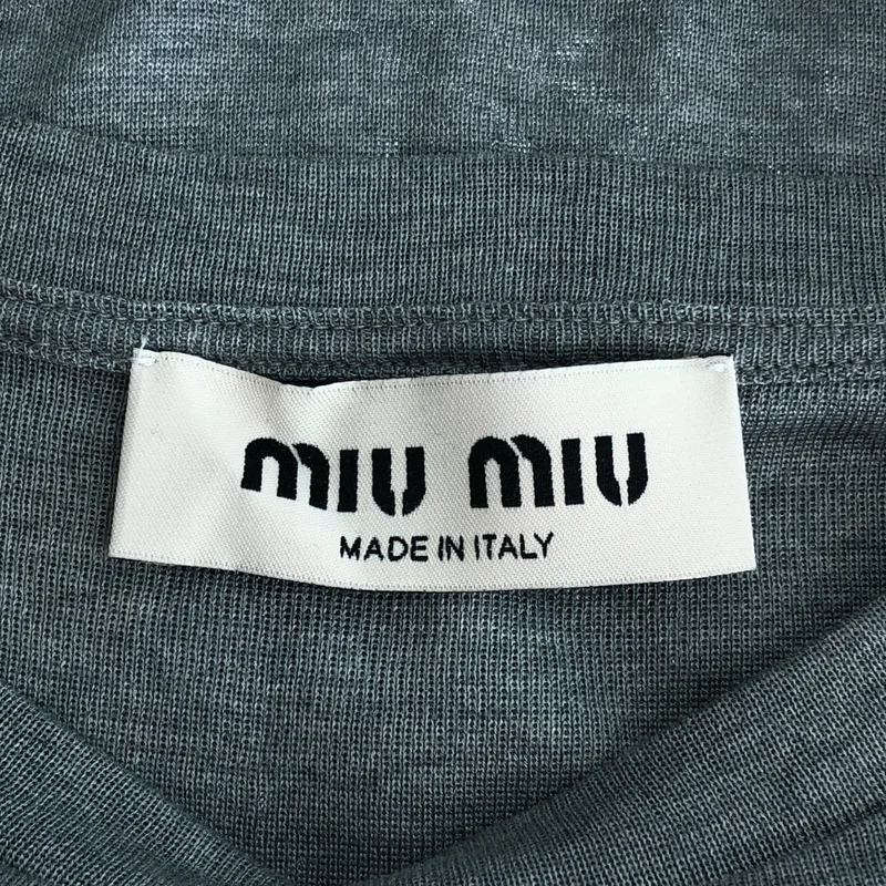 miu miu / ミュウミュウ | 2025 | コットン ロゴ レース切替 シャツ | 38 | レディース