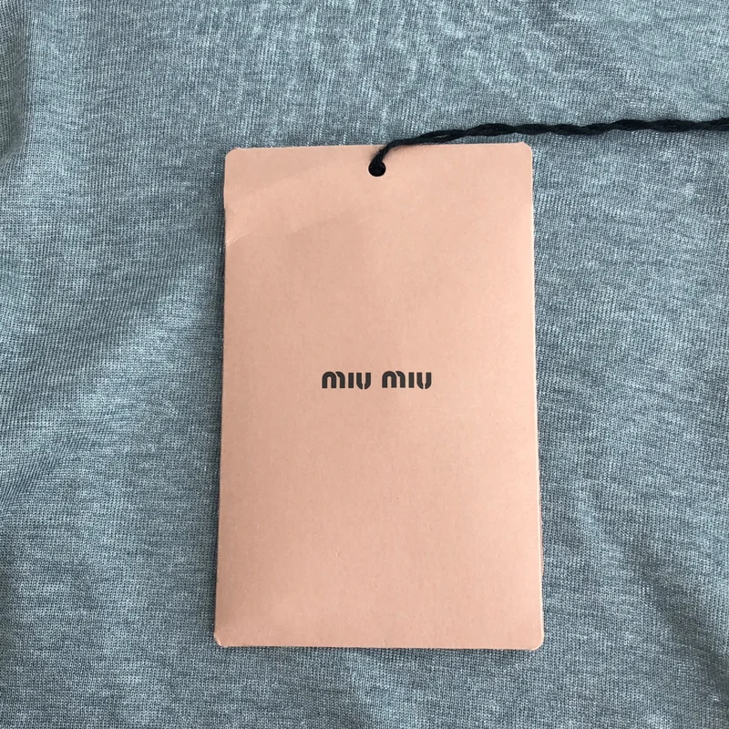 miu miu / ミュウミュウ | 2025 | コットン ロゴ レース切替 シャツ | 38 | レディース