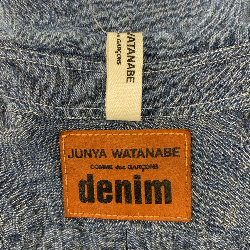 JUNYA WATANABE COMME des GARCONS / ジュンヤワタナベ | 2009SS | Denim / コットン リネン ドッキング レース切替 ワンピース | XS | レディース