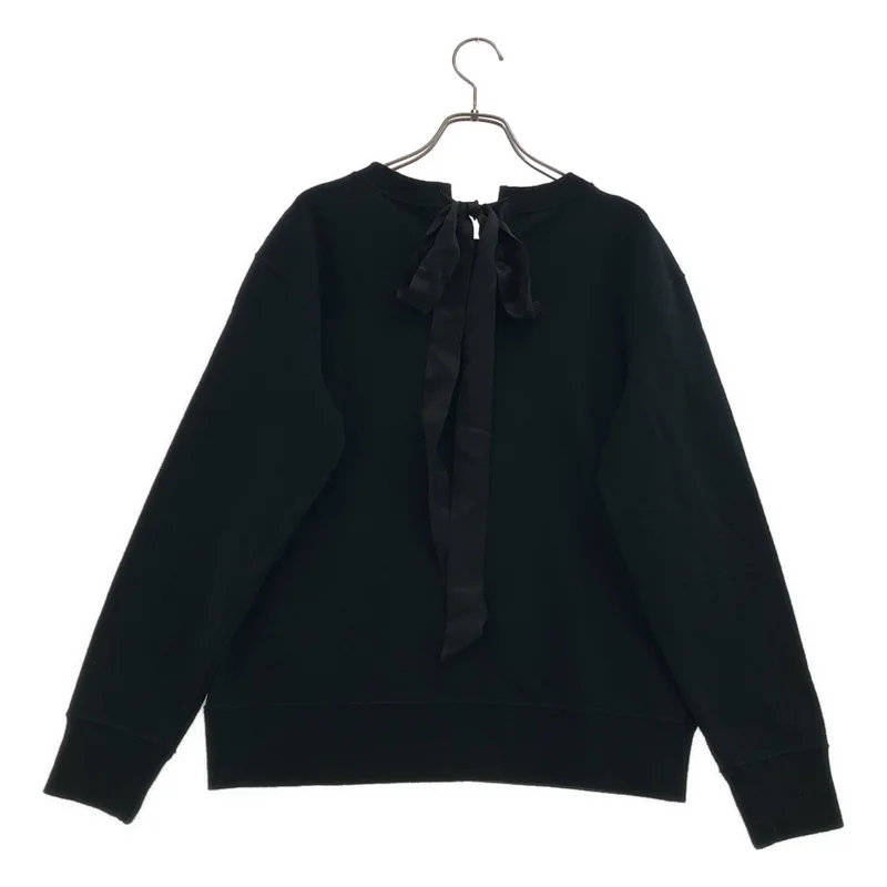 MARC JACOBS / マークジェイコブス | バックリボン フリンジ装飾 スウェット | S | レディース
