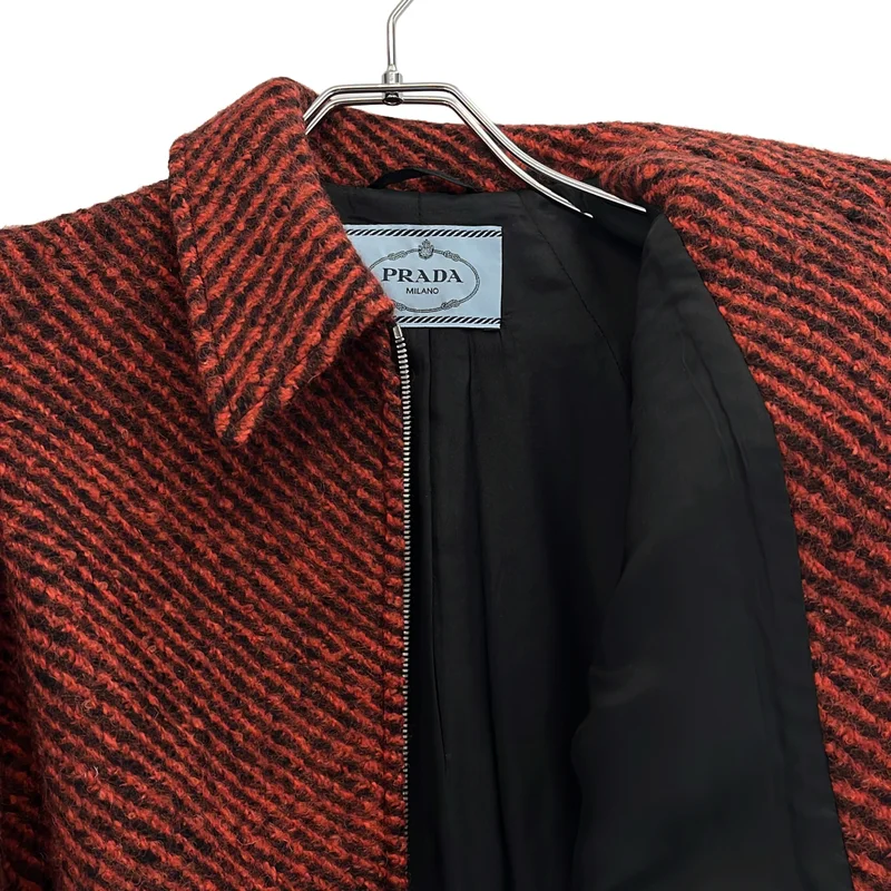 PRADA / プラダ | 2013AW | ウール 付け袖 ジップアップ ジャケット | 38 | レディース
