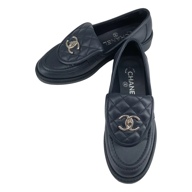 CHANEL / シャネル | ココマーク ターンロック マトラッセ ローファー G36646 | 36C | レディース